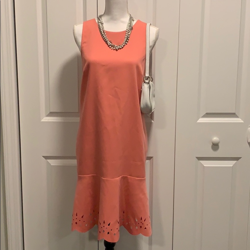 LOFT Ann Taylor Peach Knee Length Dress Size 12